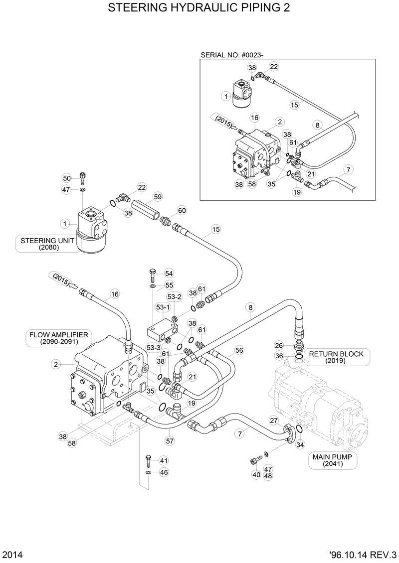 Схема запчастей Hyundai HL770 - STEERING HYDRAULIC PIPING 2 