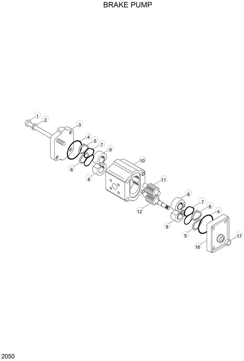 Схема запчастей Hyundai HL770 - BRAKE PUMP 