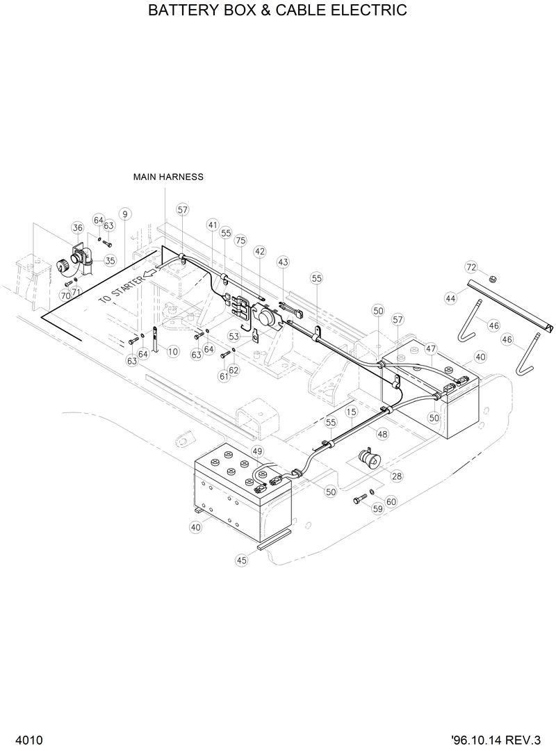 Схема запчастей Hyundai HL770 - BATTERY BOX &amp; CABLE ELECTRIC 