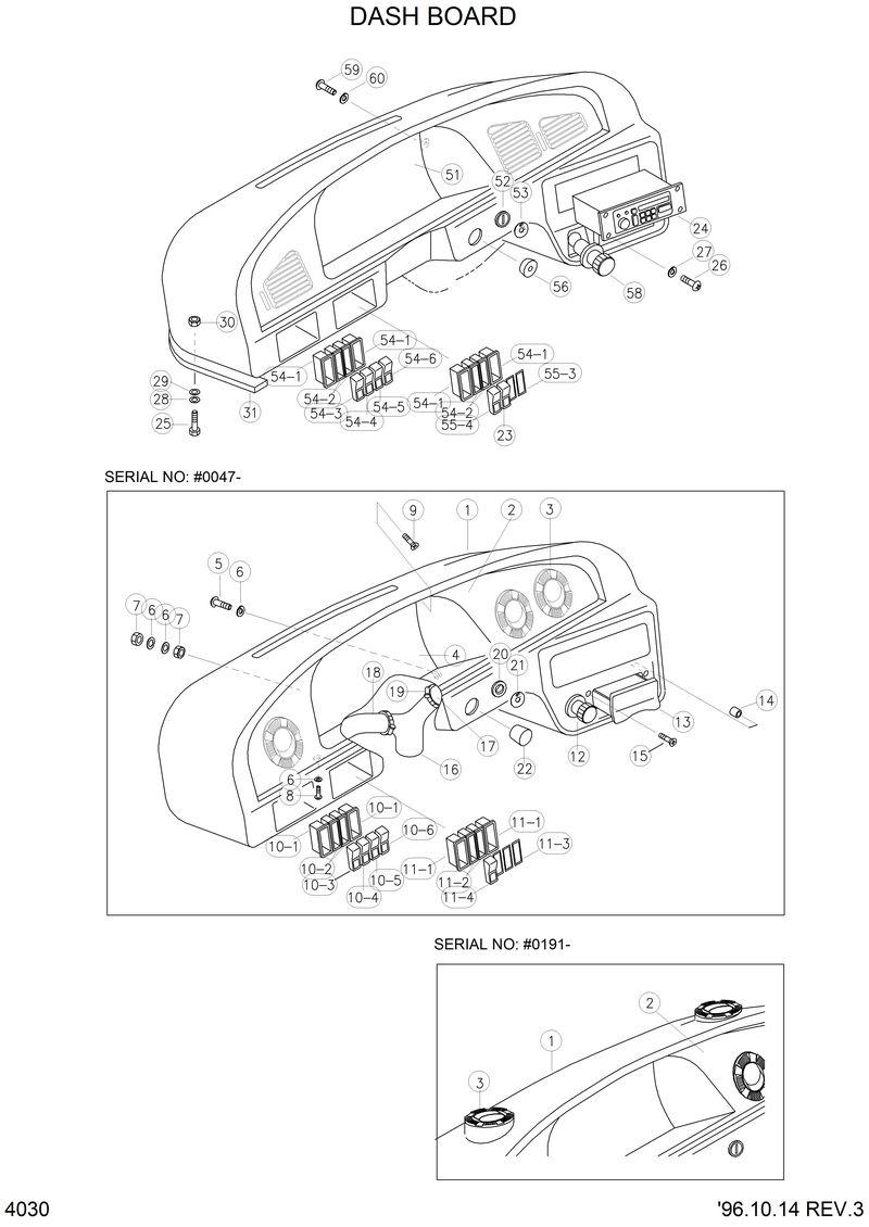 Схема запчастей Hyundai HL770 - DASH BOARD 