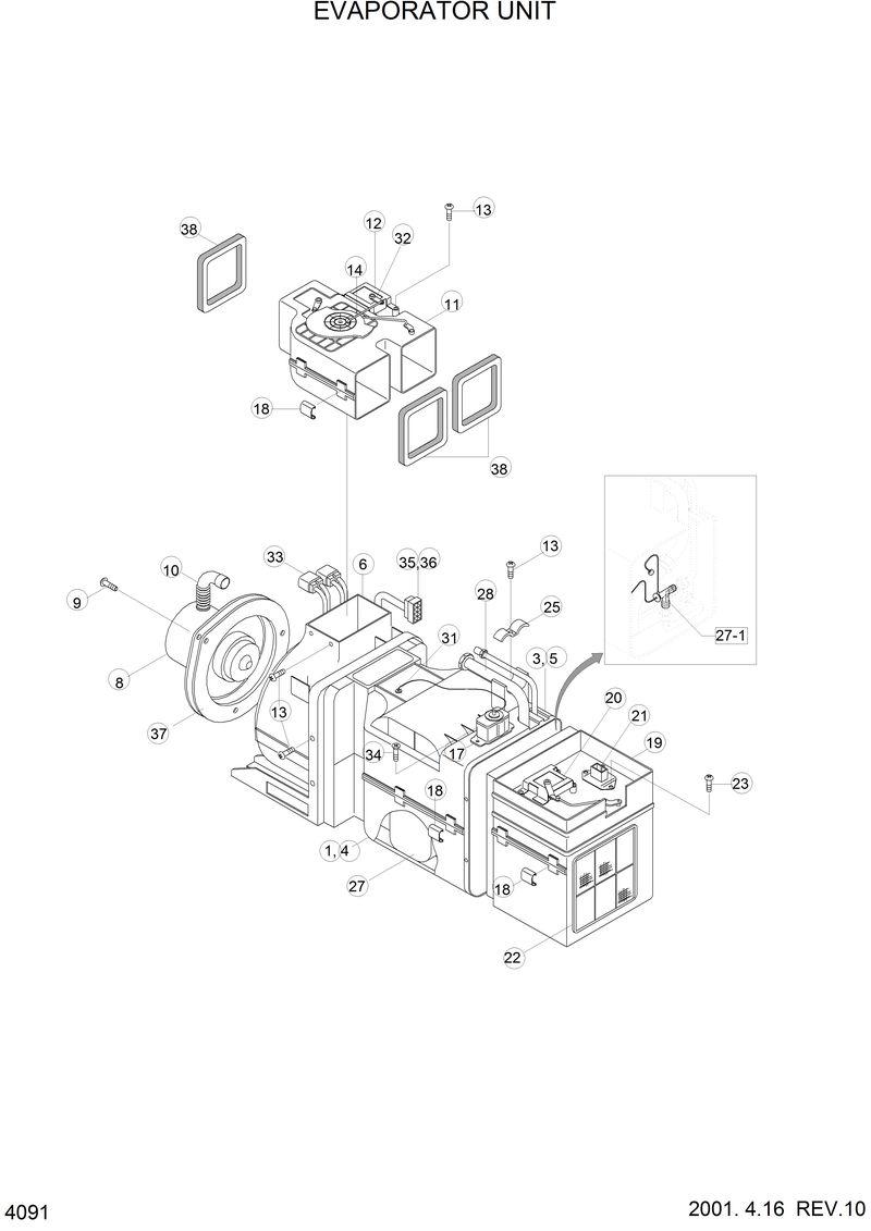 Схема запчастей Hyundai HL770 - AIR CONDITIONER DUCT GROUP(-#0205) 