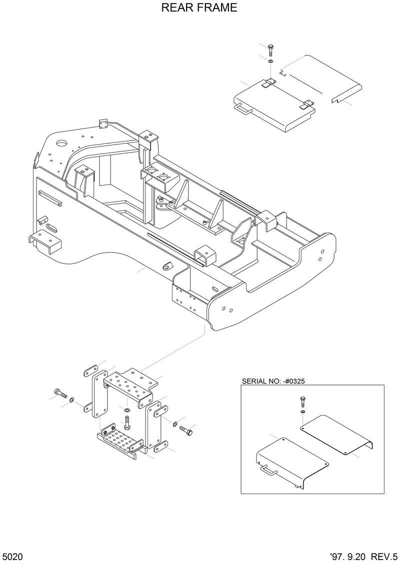 Схема запчастей Hyundai HL770 - REAR FRAME 