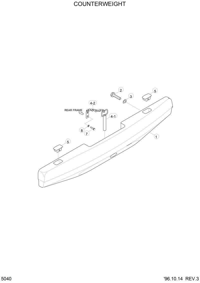Схема запчастей Hyundai HL770 - COUNTER WEIGHT 