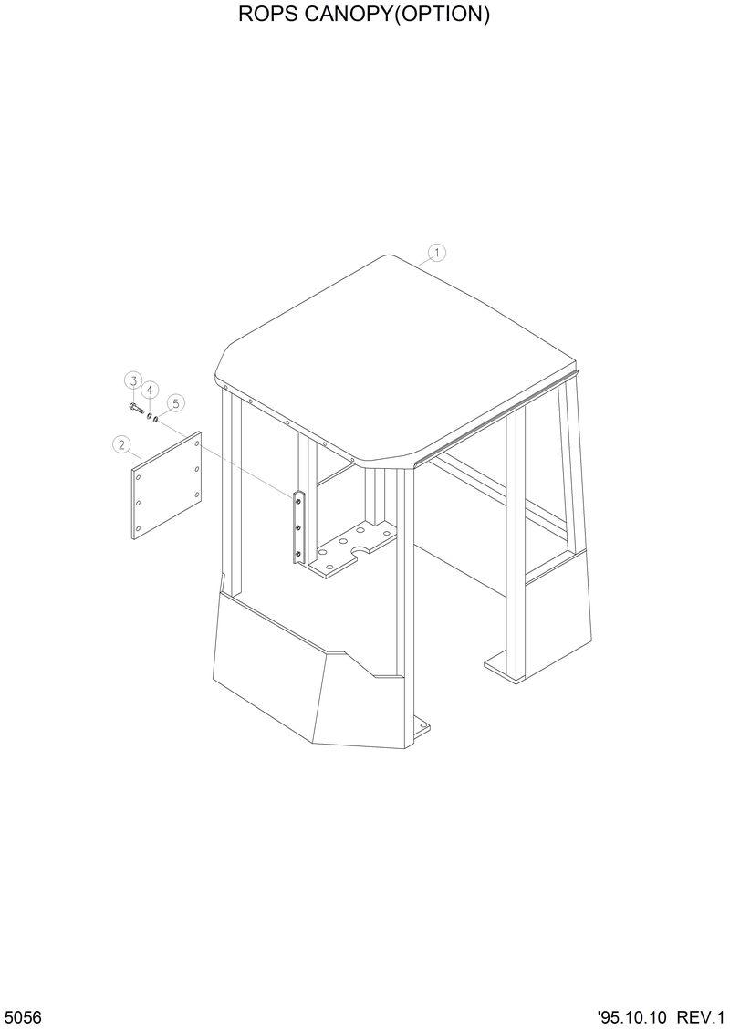 Схема запчастей Hyundai HL770 - CAB(ROPS CANOPY) 
