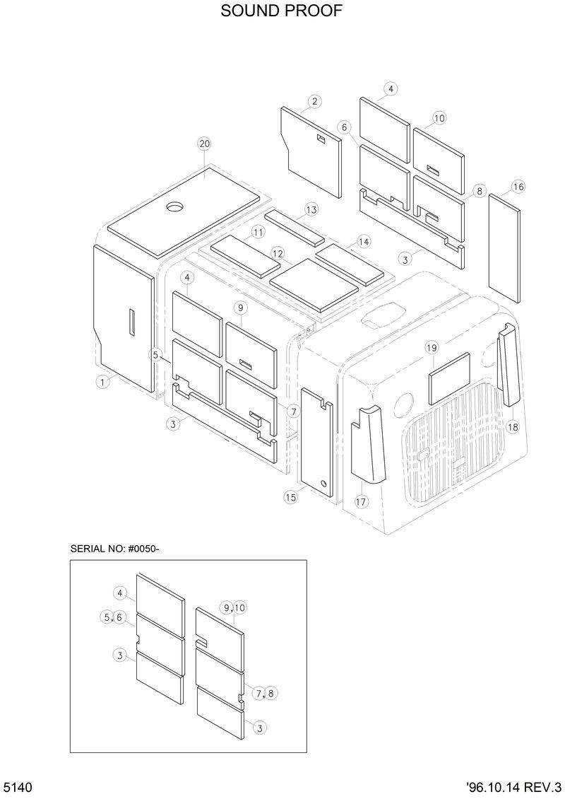 Схема запчастей Hyundai HL770 - SOUND PROOF 
