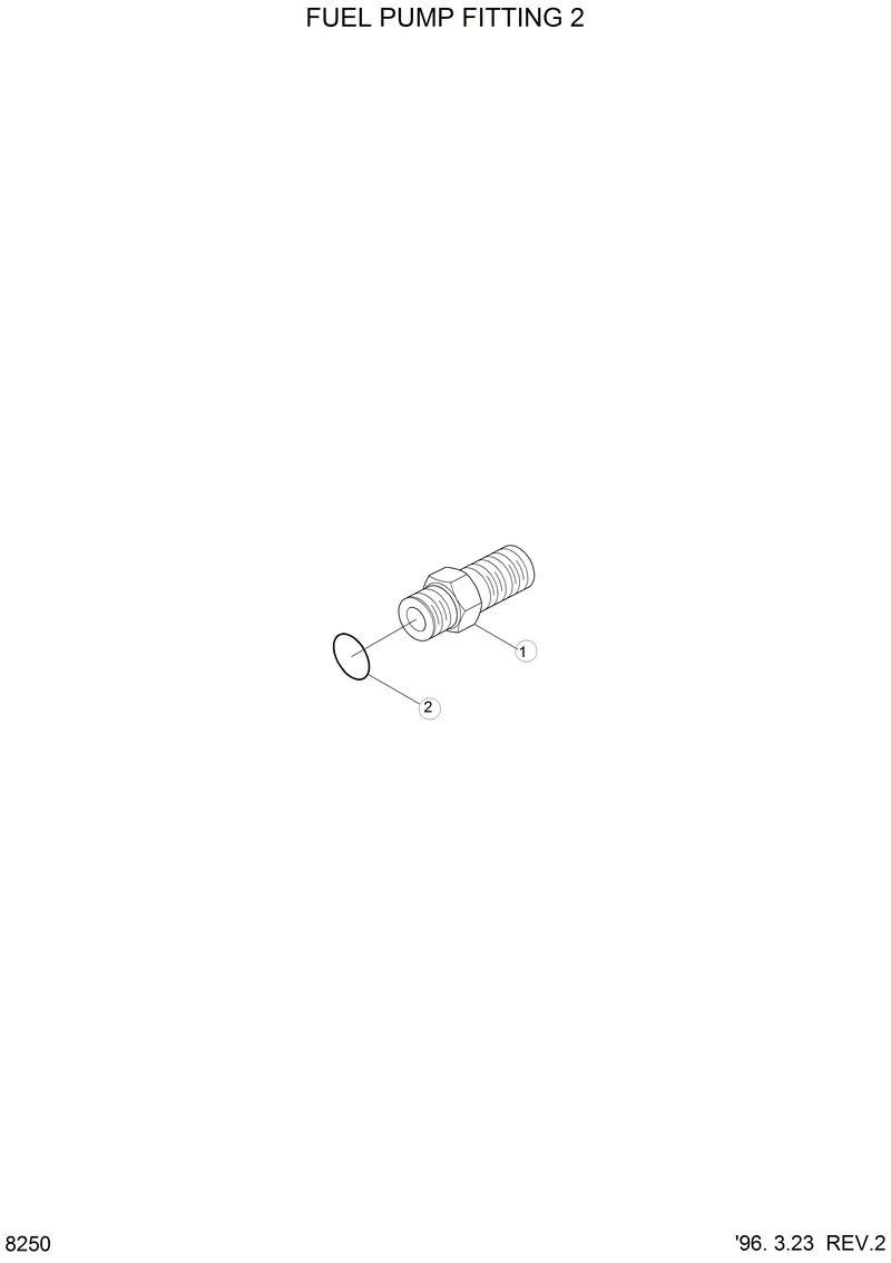 Схема запчастей Hyundai HL770 - FUEL PUMP FITTING 2 