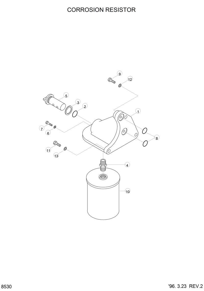 Схема запчастей Hyundai HL770 - CORROSION RESISTOR 