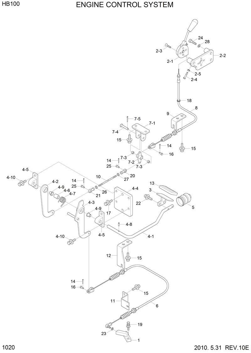 Схема запчастей Hyundai HB100 - ENGINE CONTROL SYSTEM 