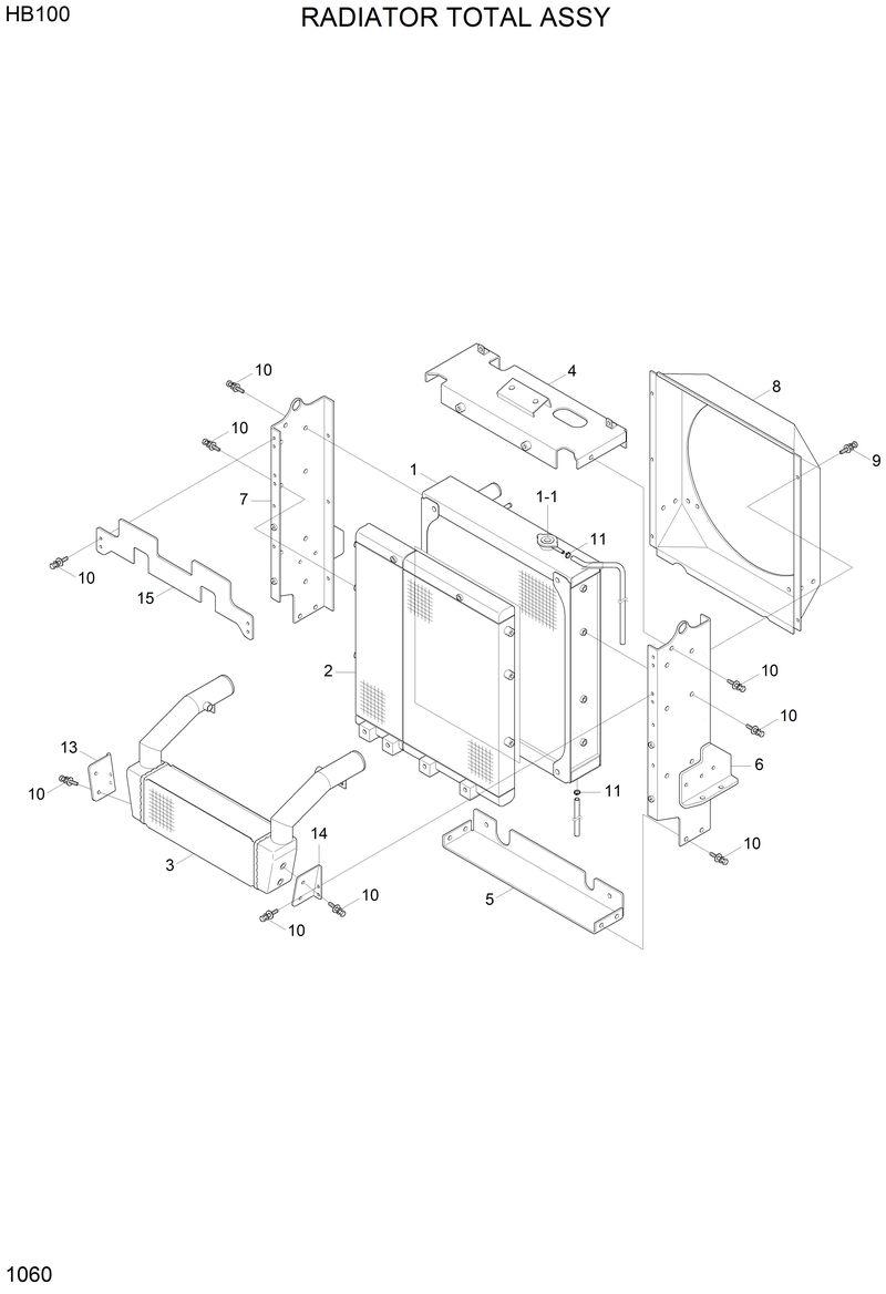 Схема запчастей Hyundai HB100 - RADIATOR TOTAL ASSY 