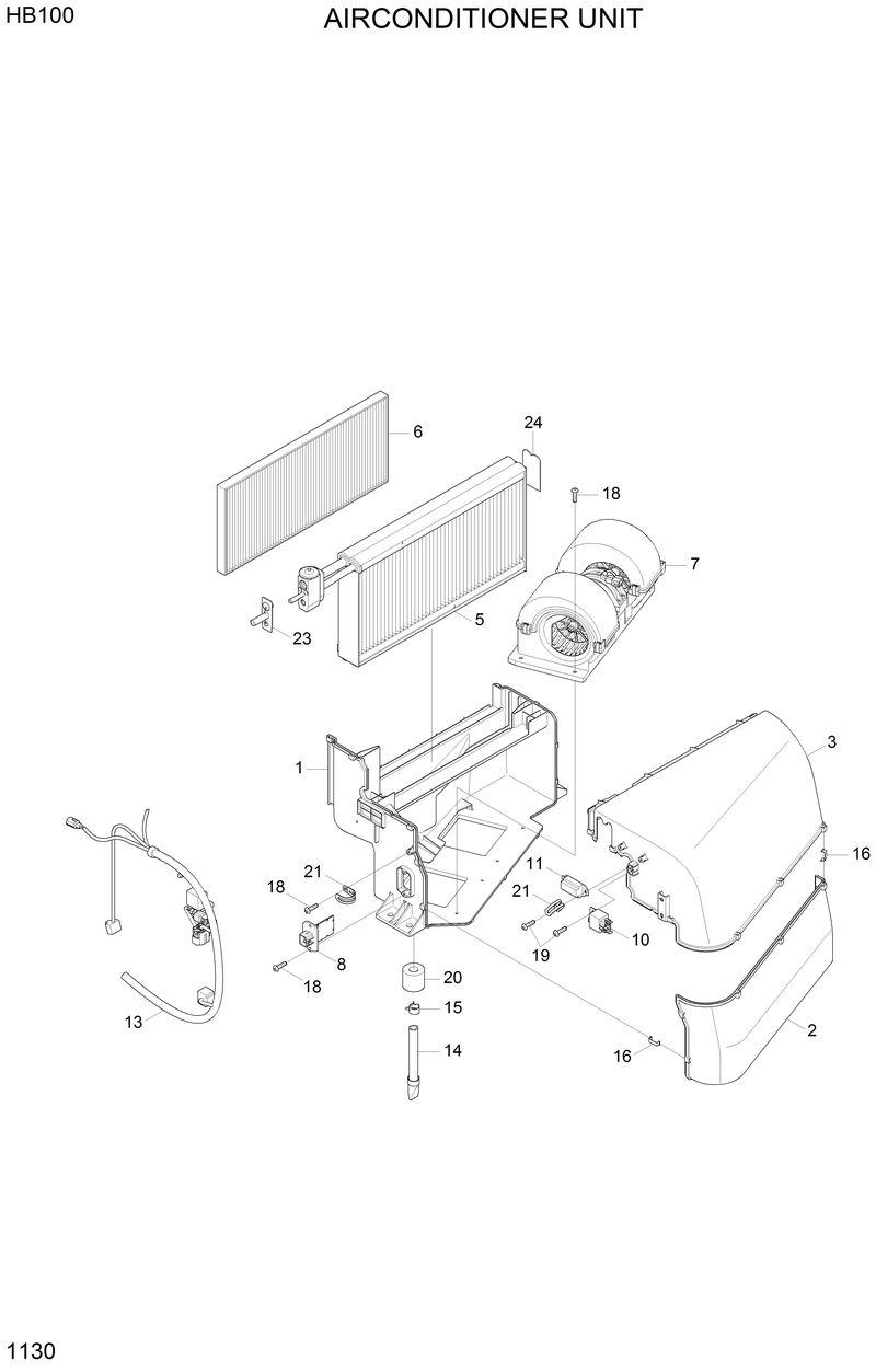 Схема запчастей Hyundai HB100 - AIR CONDITIONER UNIT 