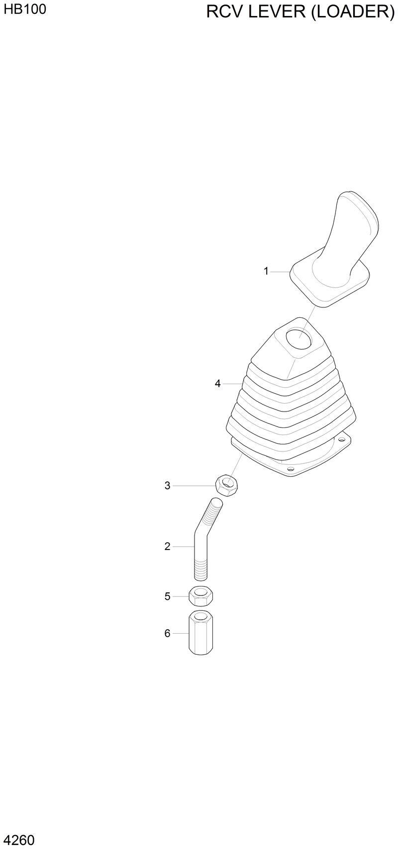 Схема запчастей Hyundai HB100 - RCV LEVER (LOADER) 