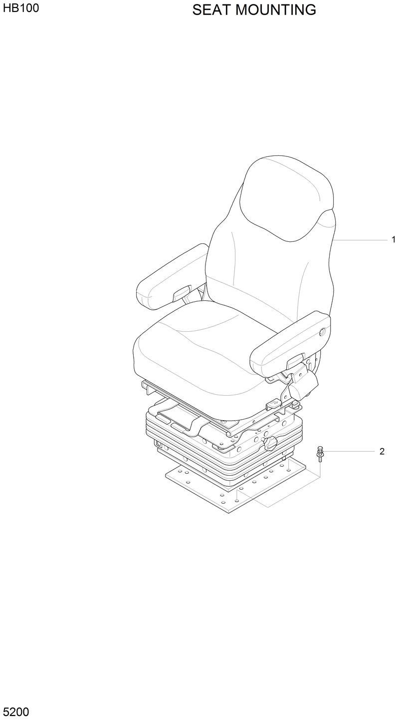 Схема запчастей Hyundai HB100 - SEAT MOUNTING 