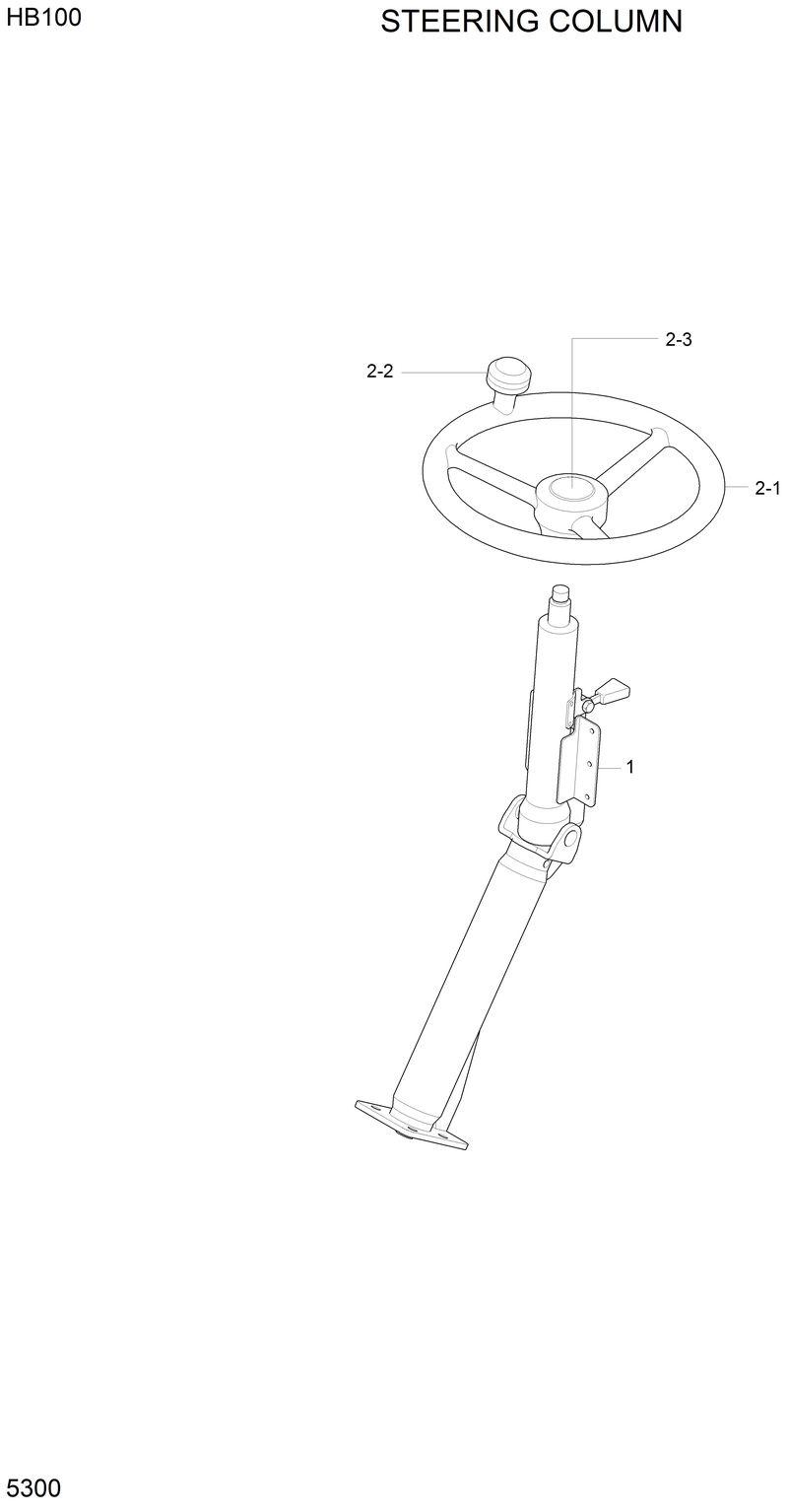 Схема запчастей Hyundai HB100 - STEERING COLUMN 