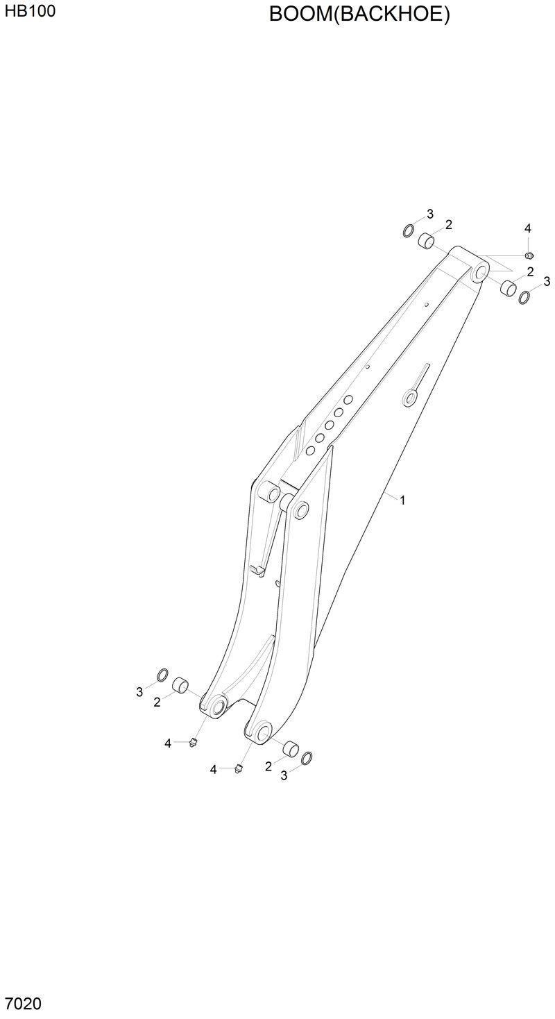 Схема запчастей Hyundai HB100 - BOOM(BACKHOE) 