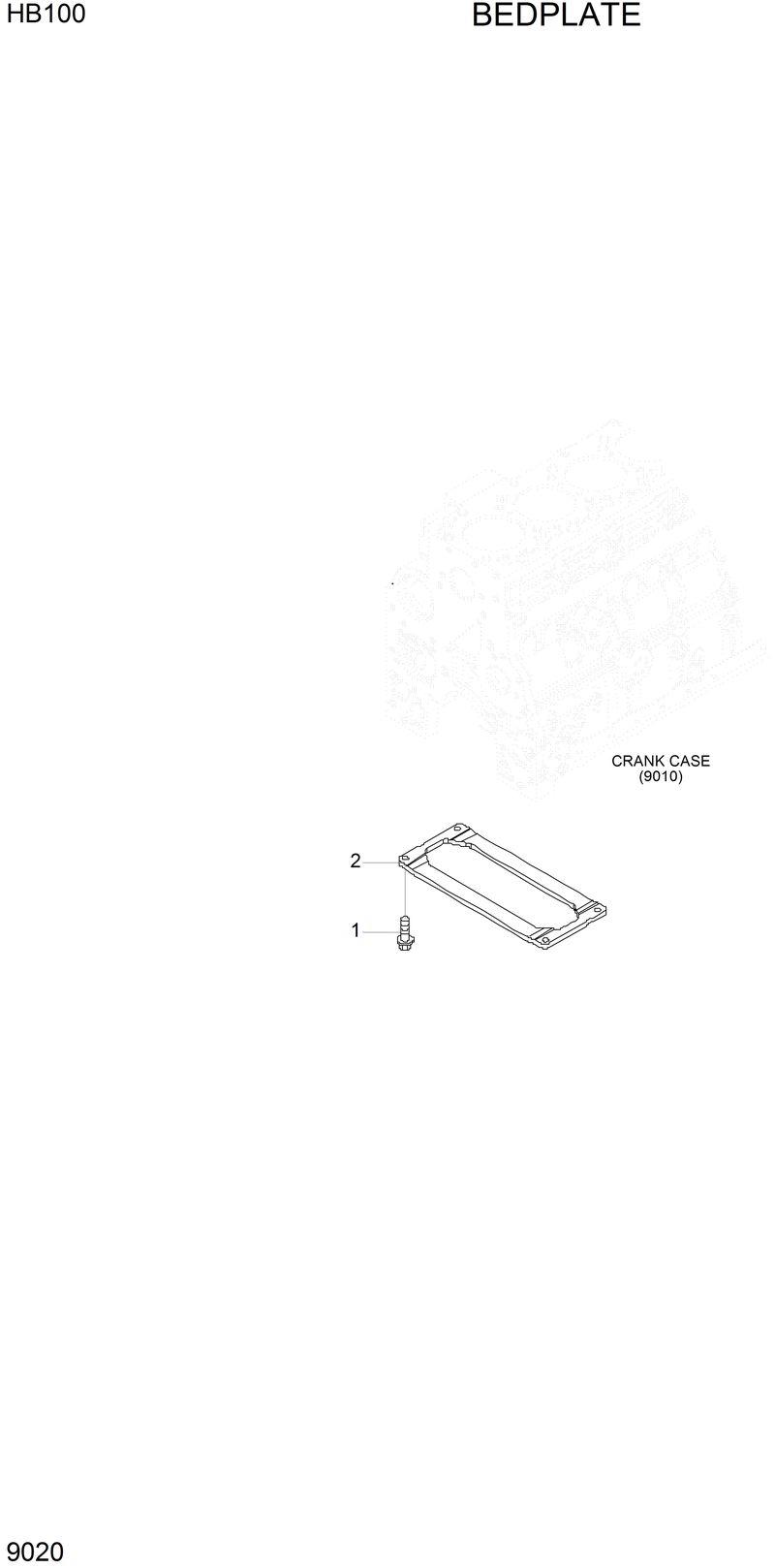 Схема запчастей Hyundai HB100 - BEDPLATE 