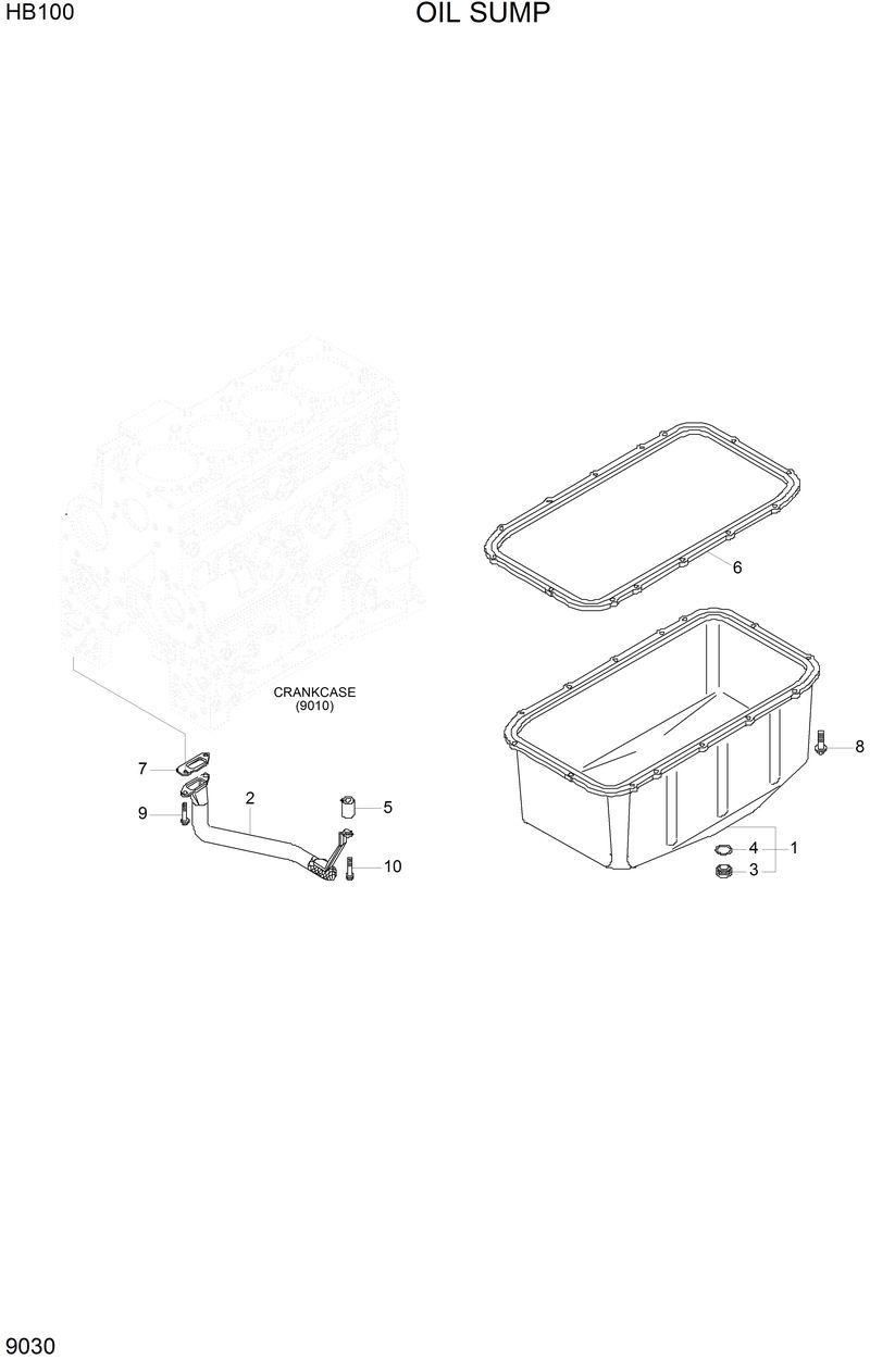 Схема запчастей Hyundai HB100 - OIL SUMP 