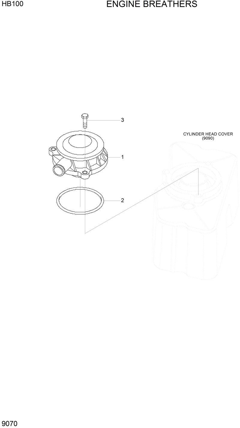 Схема запчастей Hyundai HB100 - ENGINE BREATHERS 