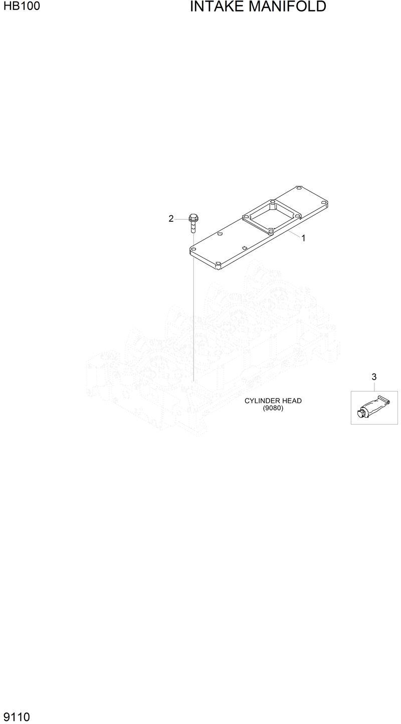 Схема запчастей Hyundai HB100 - INTAKE MANIFOLD 