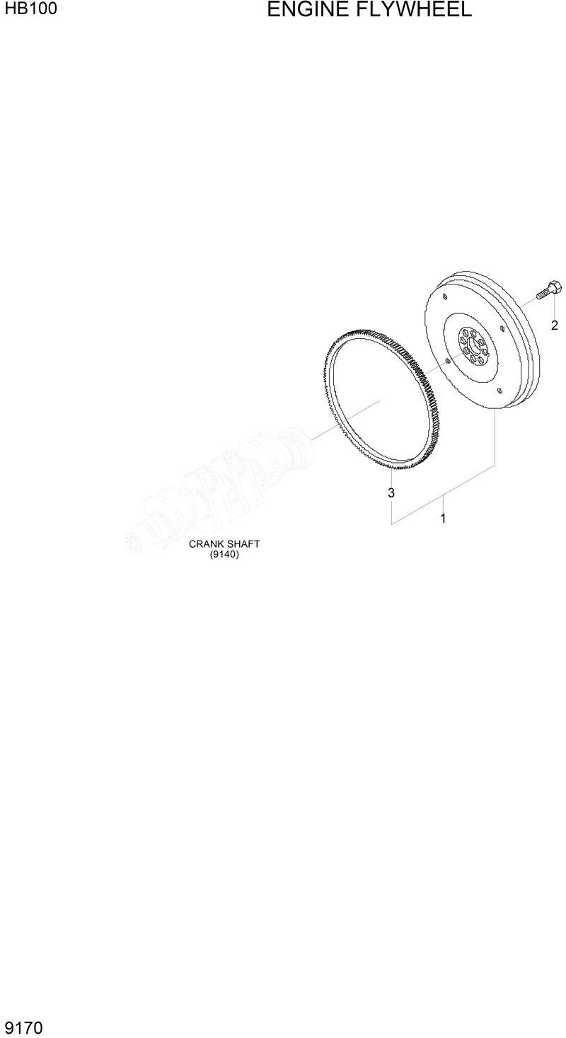 Схема запчастей Hyundai HB100 - ENGINE FLYWHEEL 