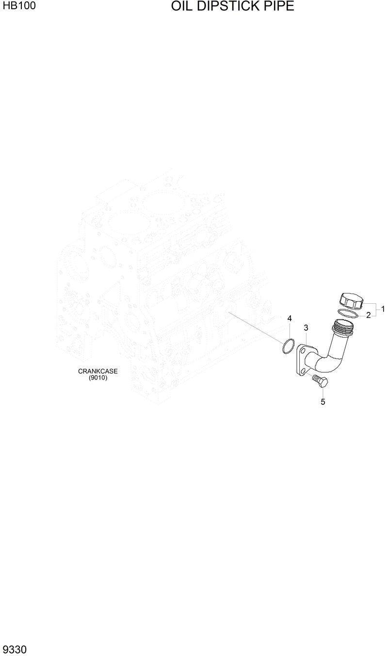 Схема запчастей Hyundai HB100 - OIL DIPSTICK PIPE 