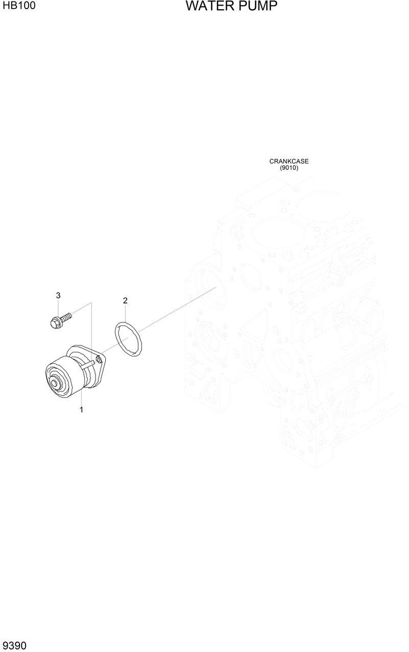 Схема запчастей Hyundai HB100 - WATER PUMP 