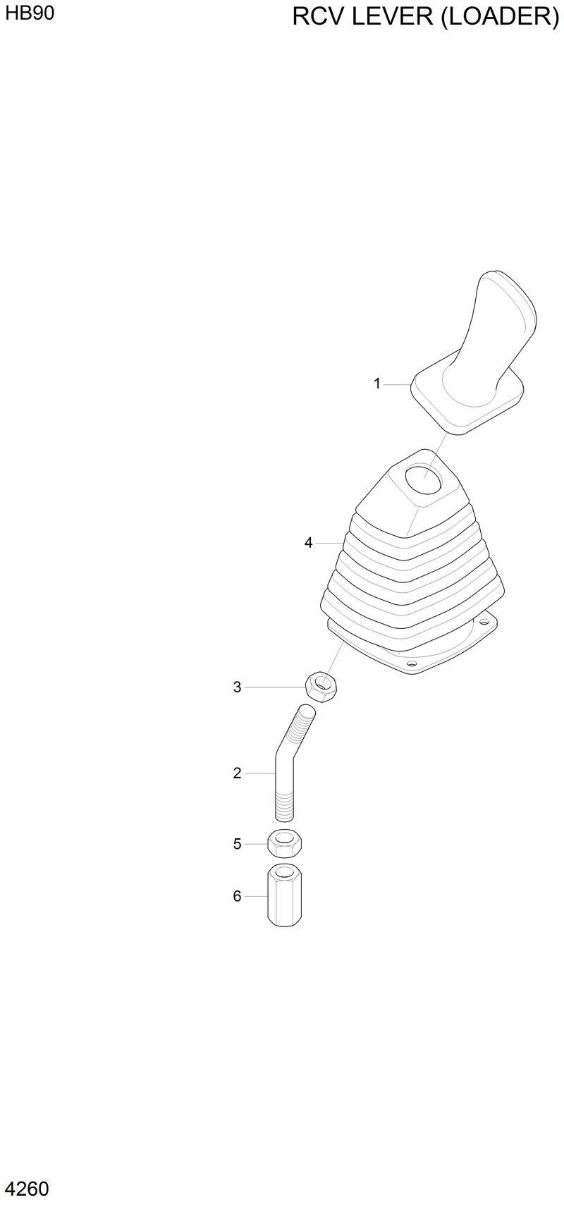 Схема запчастей Hyundai HB90 - RCV LEVER (LOADER) 