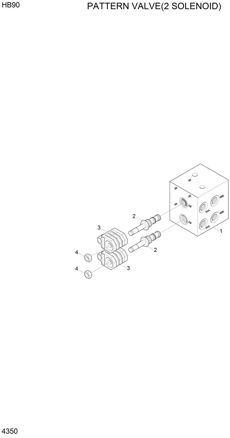 Схема запчастей Hyundai HB90 - PATTERN VALVE (2-SOLENOID) 