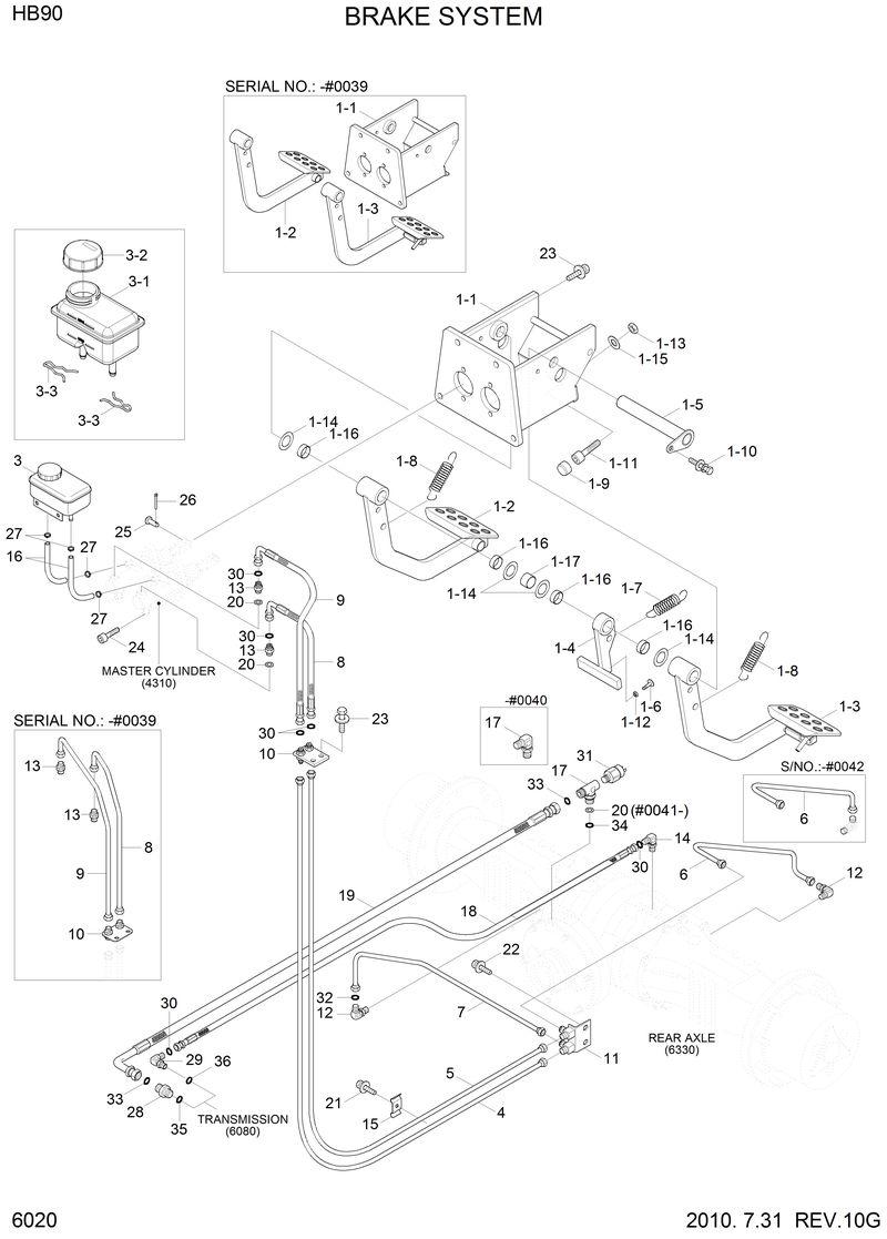 Схема запчастей Hyundai HB90 - BRAKE SYSTEM 