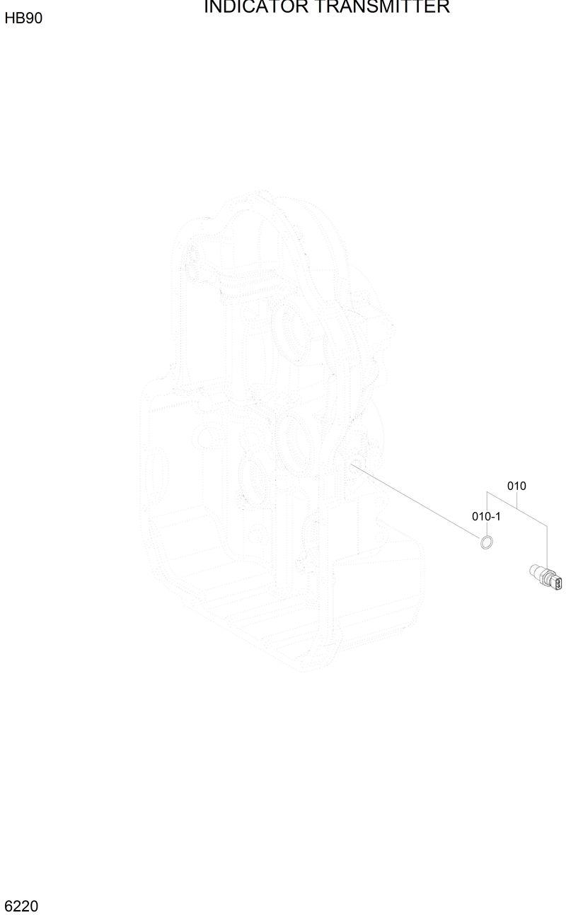 Схема запчастей Hyundai HB90 - INDICATOR TRANSMITTER 