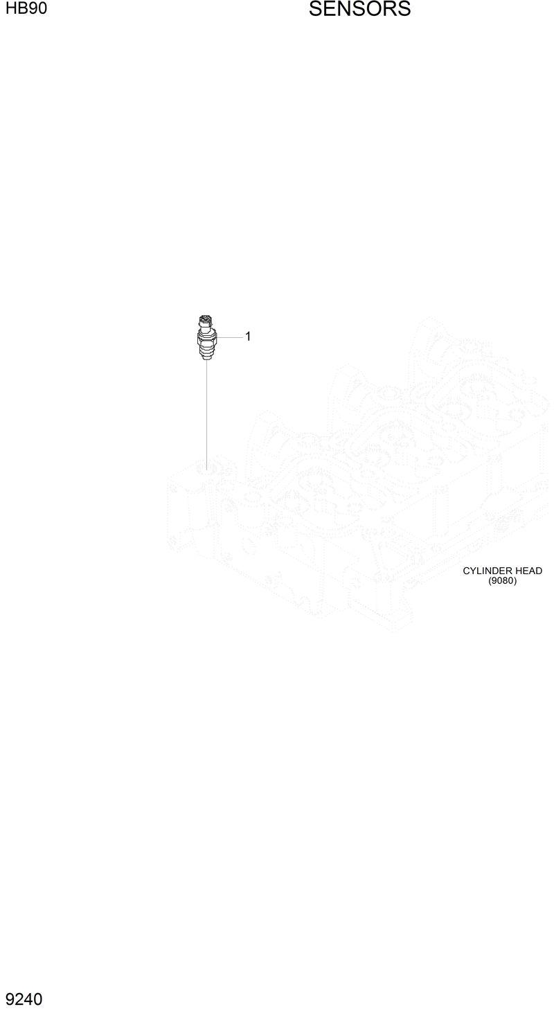 Схема запчастей Hyundai HB90 - SENSORS WATER TEMPERATURE 