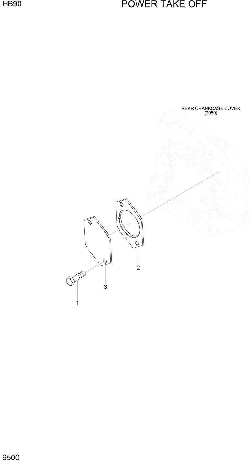 Схема запчастей Hyundai HB90 - POWER TAKE OFF 