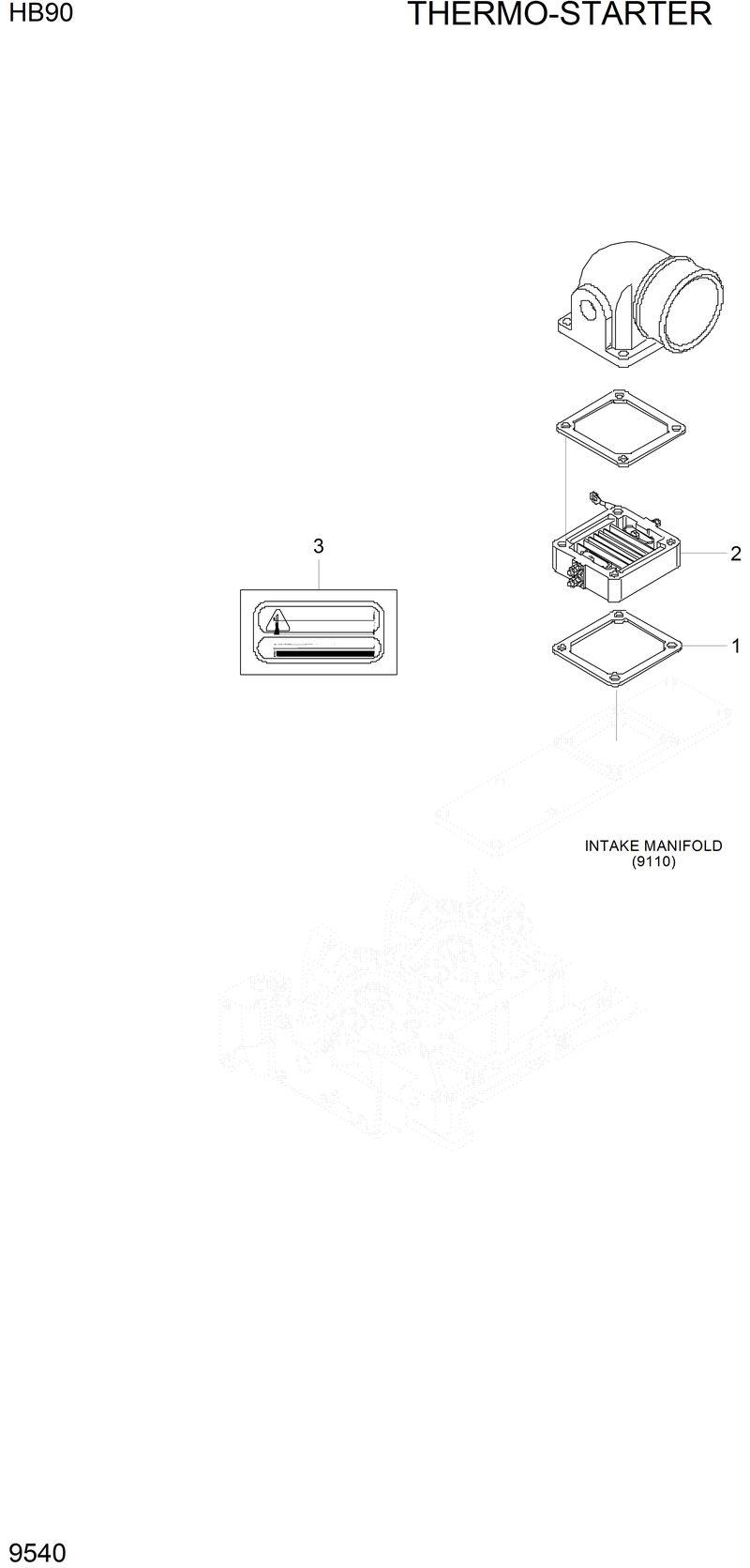 Схема запчастей Hyundai HB90 - THERMO-STARTER 