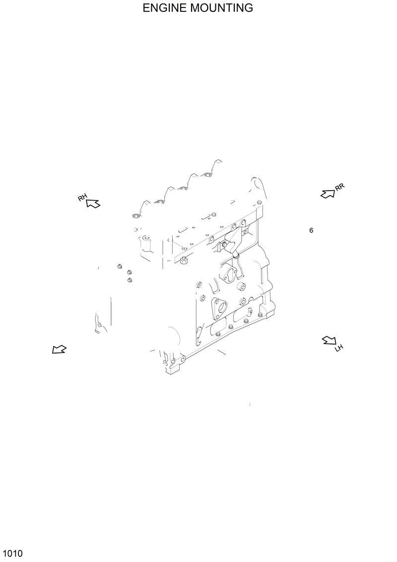 Схема запчастей Hyundai H70 - ENGINE MOUNTING 