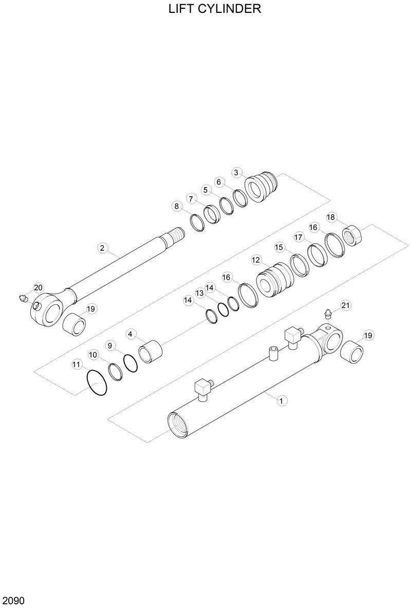 Схема запчастей Hyundai H70 - LIFT CYLINDER 