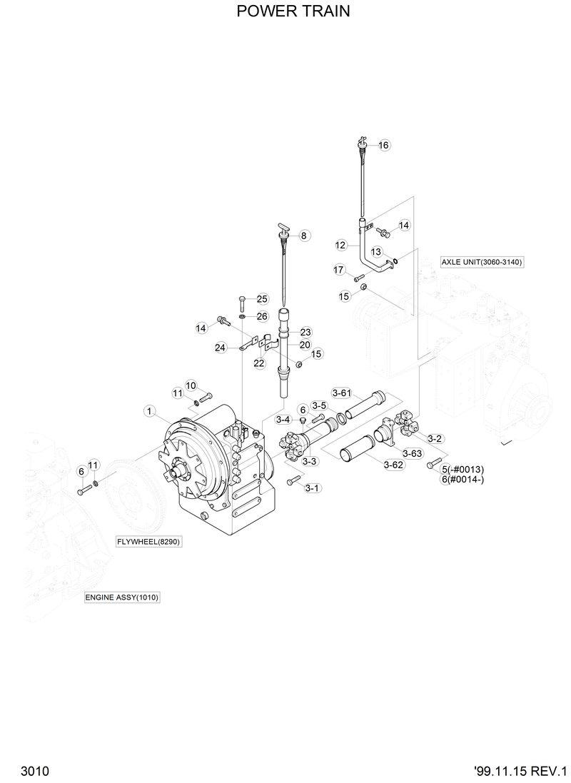 Схема запчастей Hyundai H70 - POWER TRAIN 