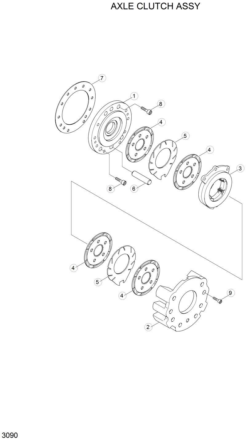 Схема запчастей Hyundai H70 - AXLE CLUTCH ASSY 