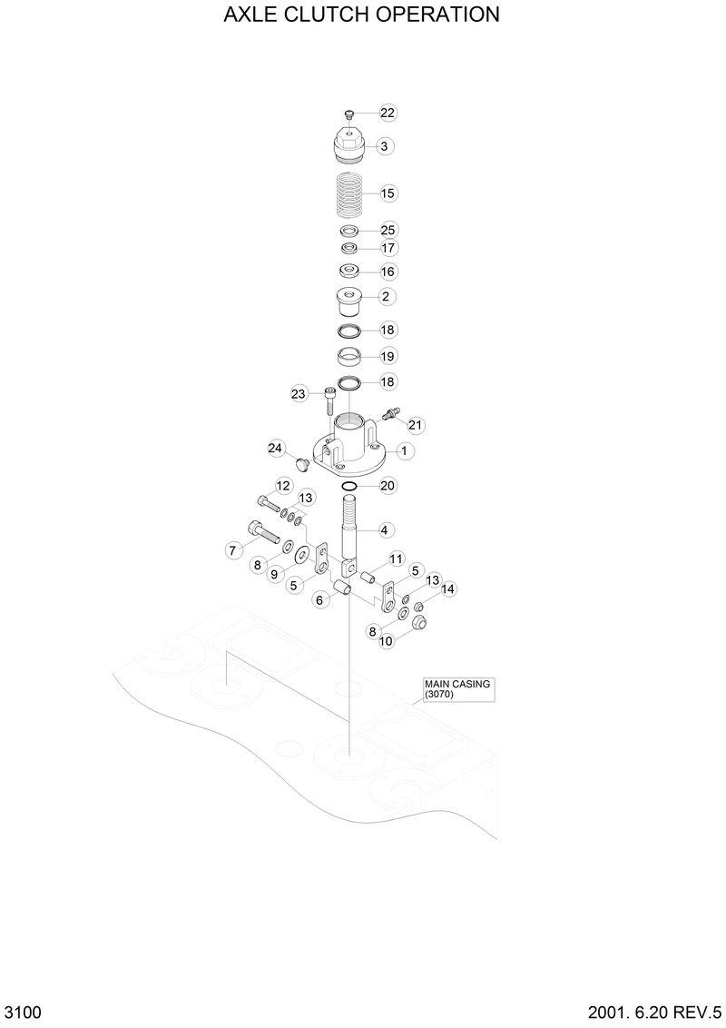 Схема запчастей Hyundai H70 - AXLE CLUTCH OPERATION 