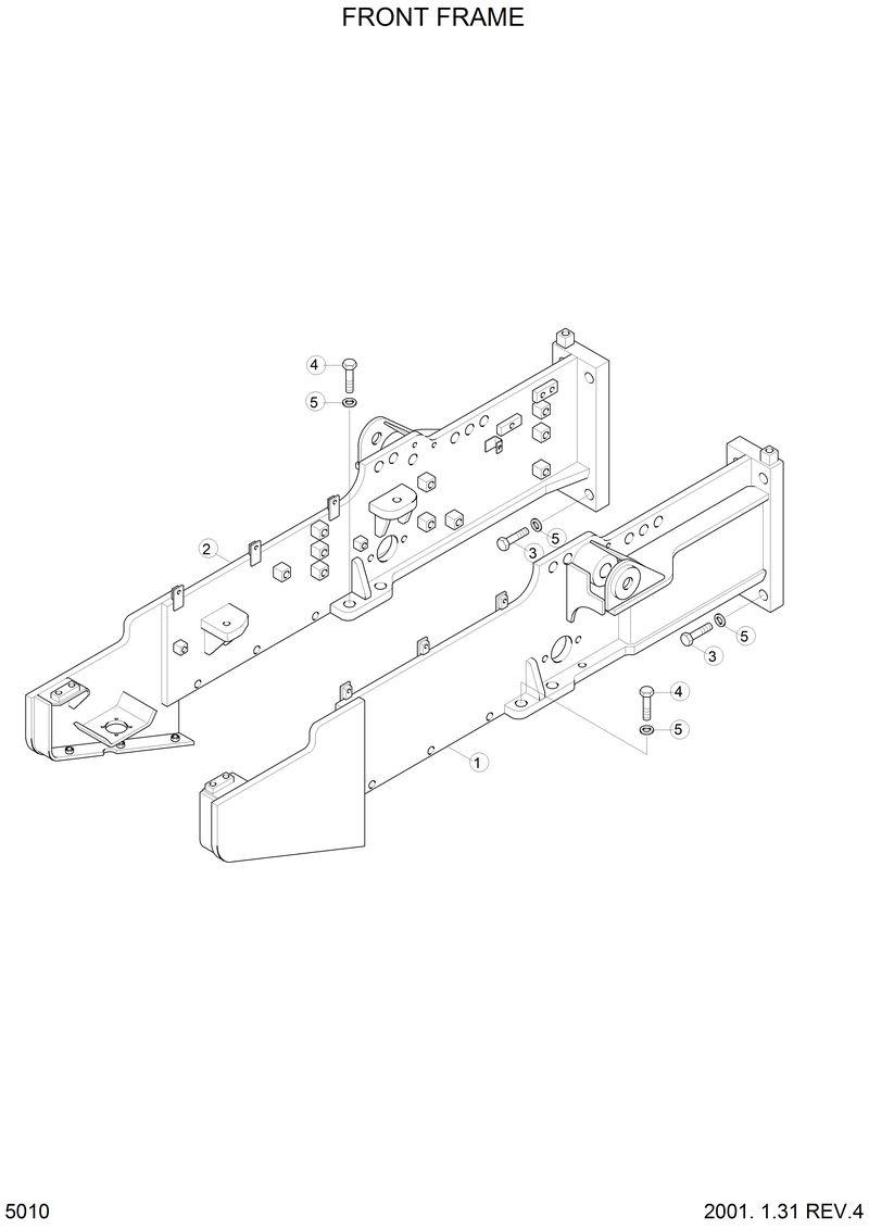 Схема запчастей Hyundai H70 - FRONT FRAME 