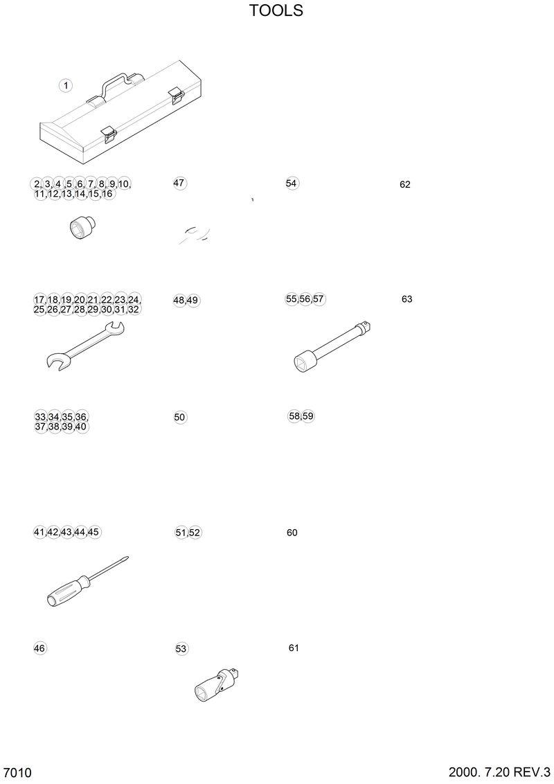 Схема запчастей Hyundai H70 - TOOLS 