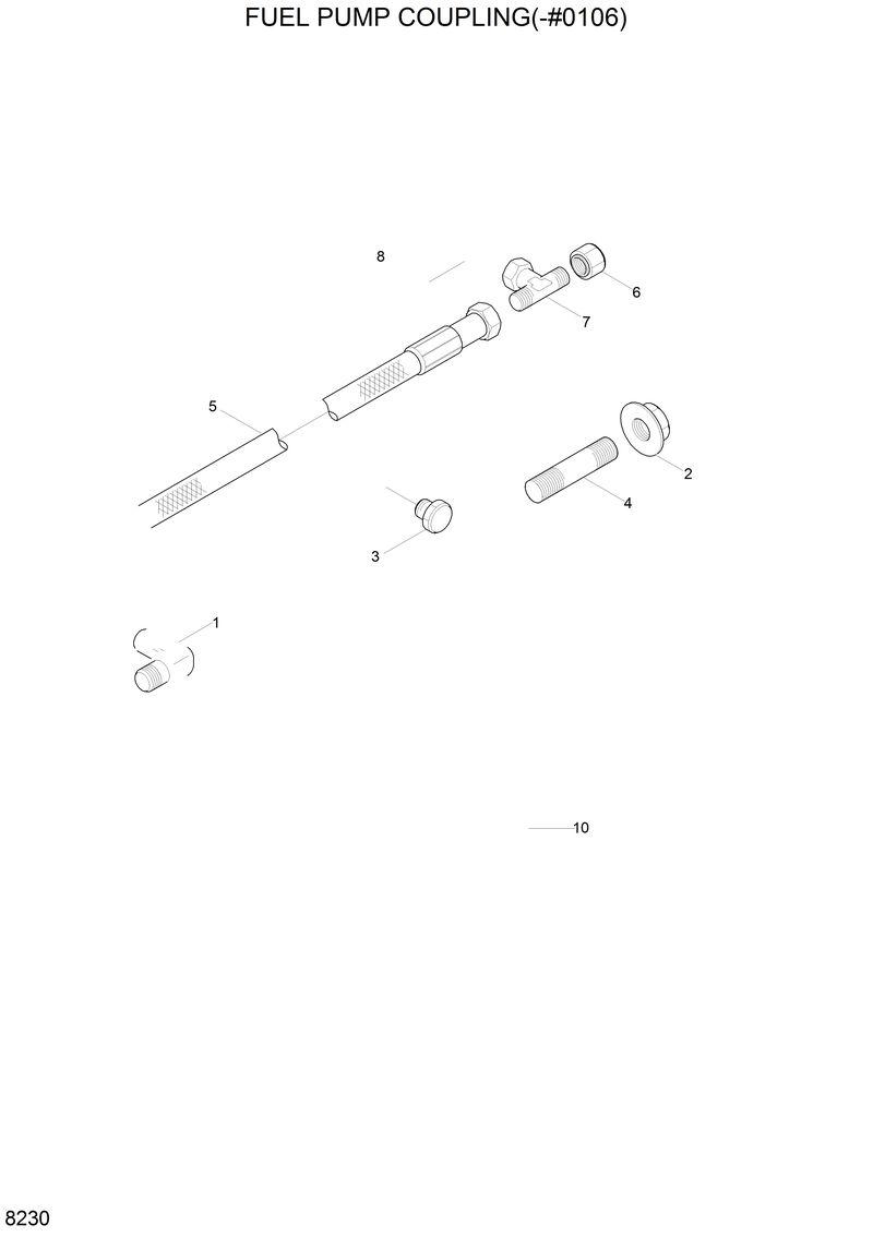 Схема запчастей Hyundai H70 - FUEL PUMP COUPLING(-#0106) 