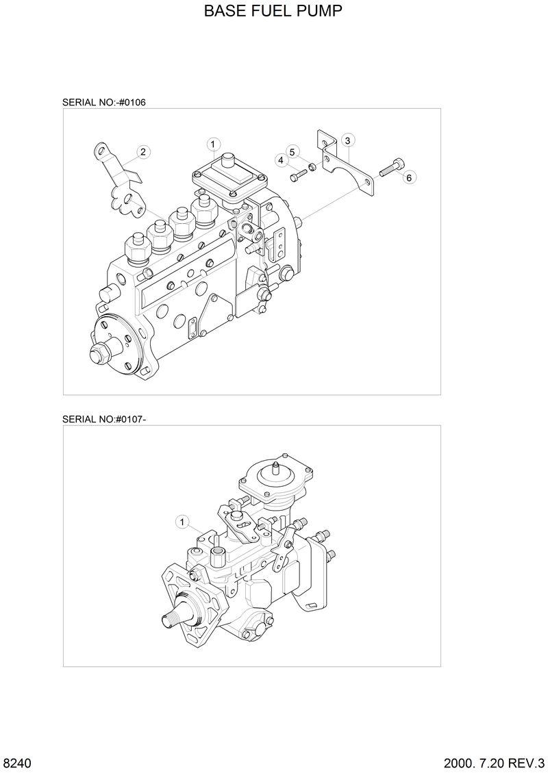 Схема запчастей Hyundai H70 - BASE FUEL PUMP 