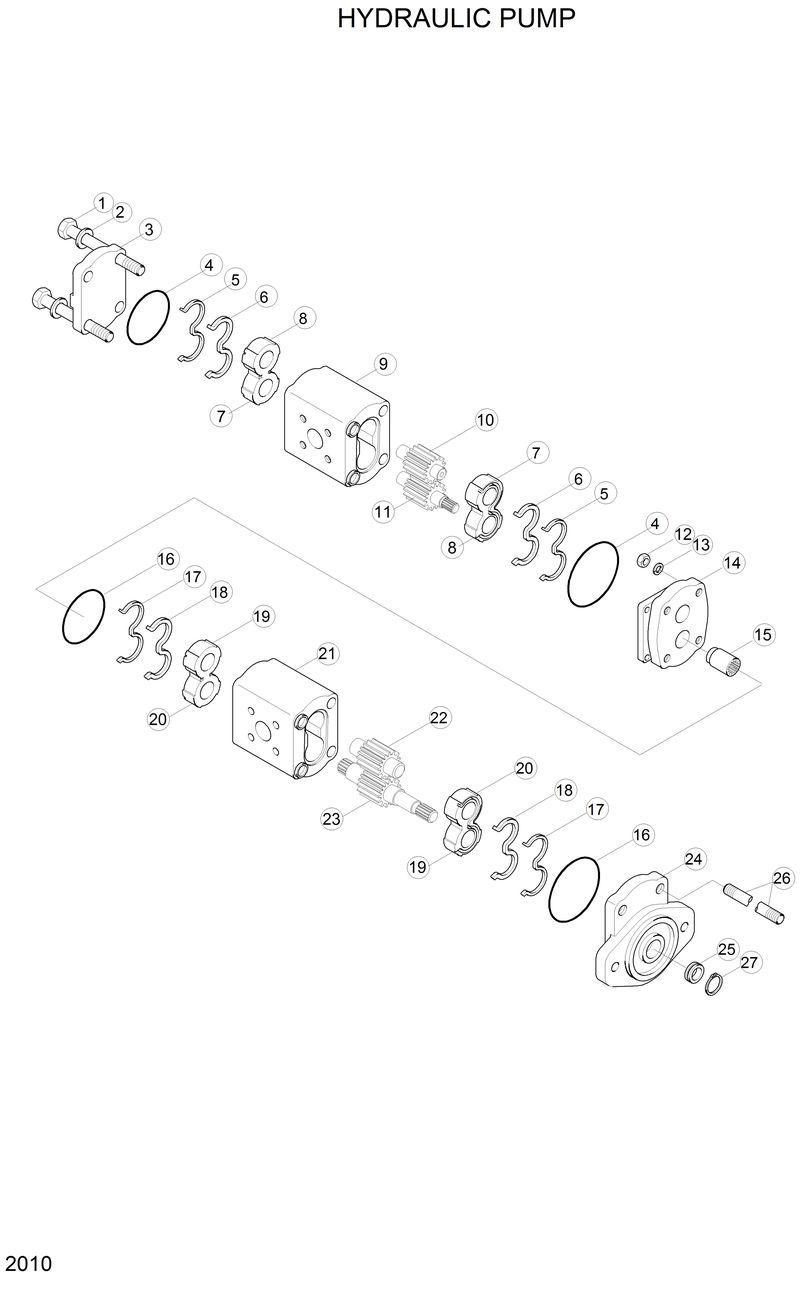 Схема запчастей Hyundai H80 - HYDRAULIC PUMP 