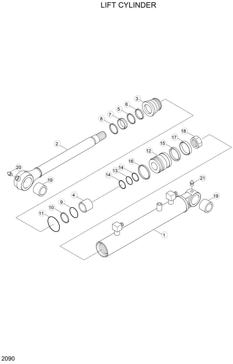 Схема запчастей Hyundai H80 - LIFT CYLINDER 