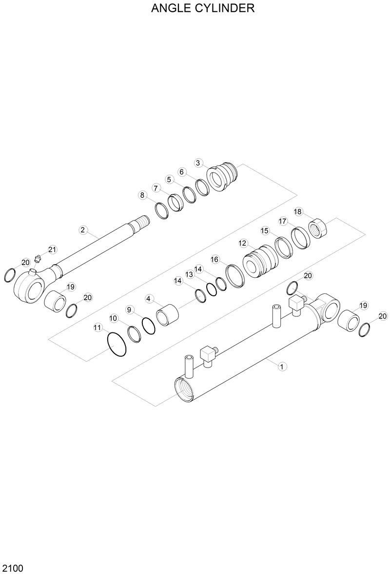 Схема запчастей Hyundai H80 - ANGLE CYLINDER 