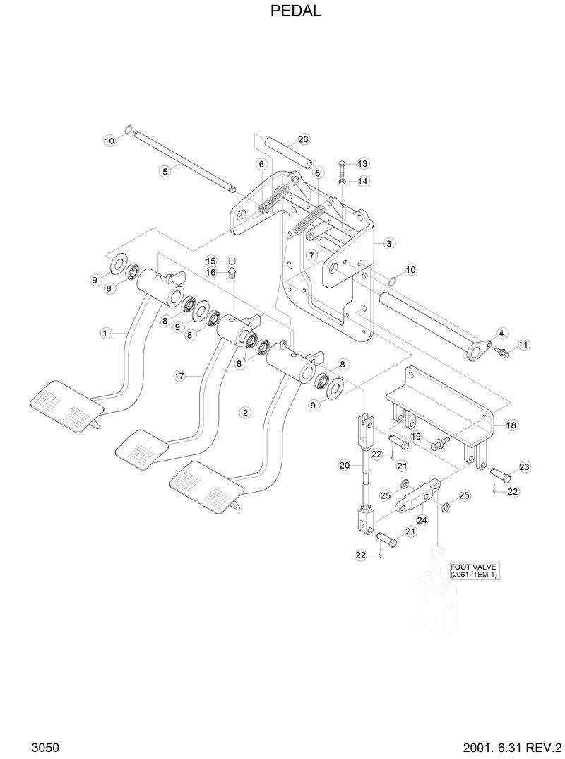 Схема запчастей Hyundai H80 - PEDAL 