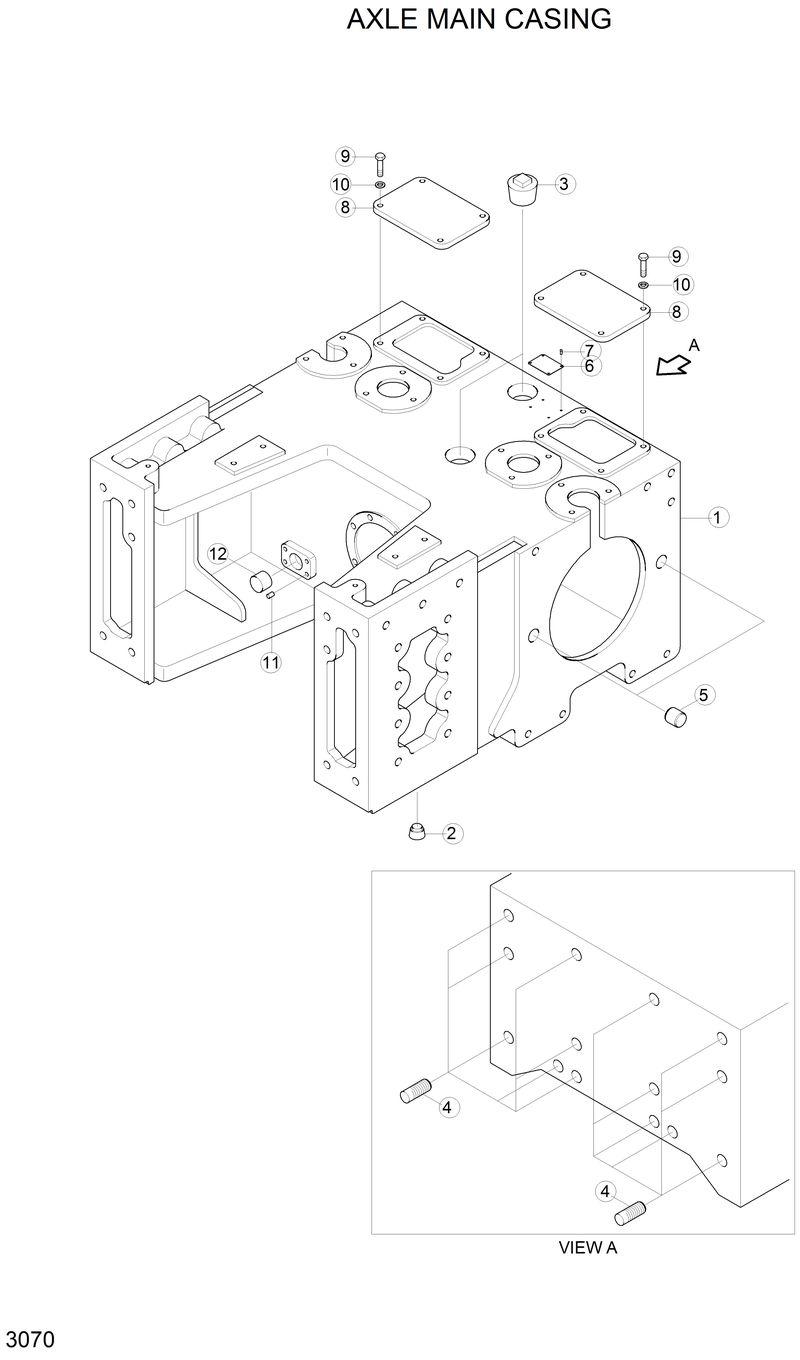 Схема запчастей Hyundai H80 - AXLE MAIN CASING 