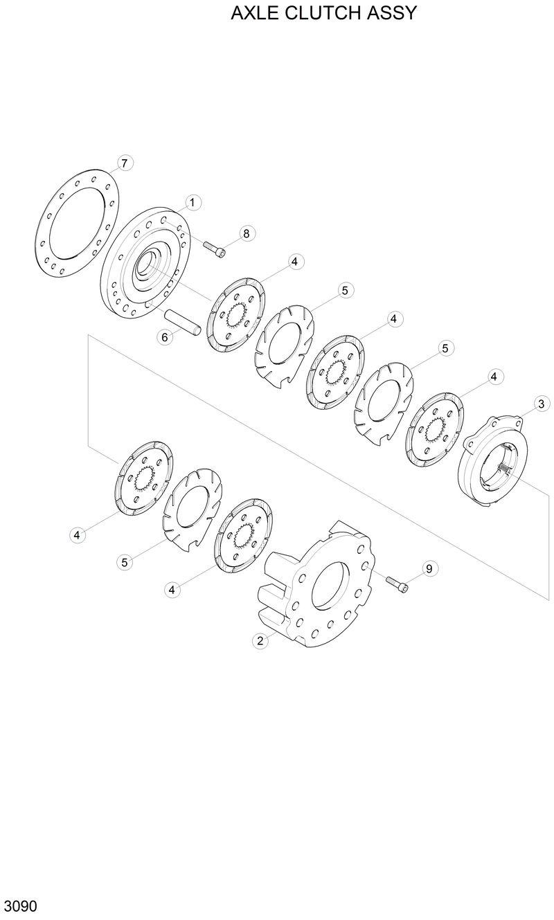 Схема запчастей Hyundai H80 - AXLE CLUTCH ASSY 