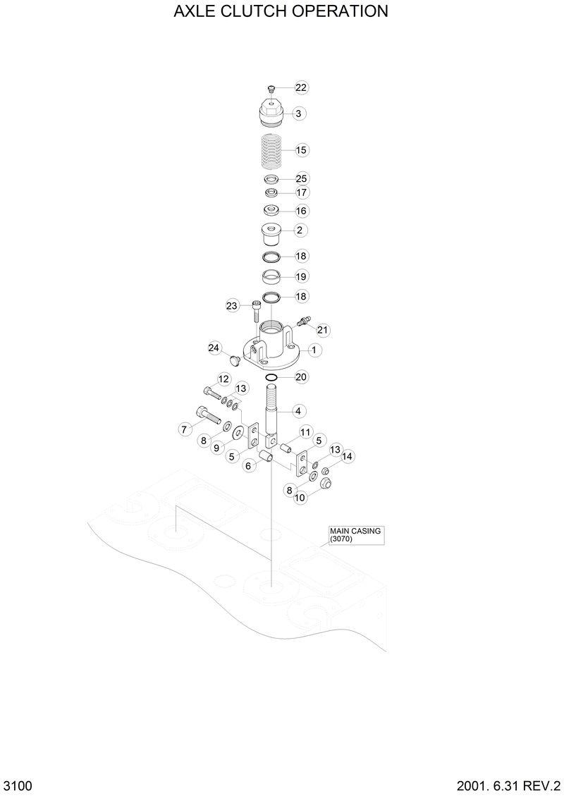 Схема запчастей Hyundai H80 - AXLE CLUTCH OPERATION 