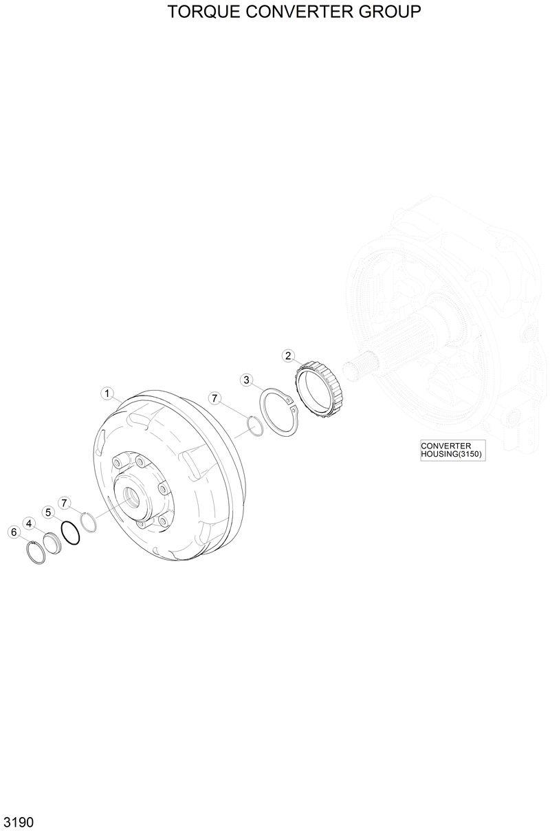 Схема запчастей Hyundai H80 - TORQUE CONVERTER GROUP 