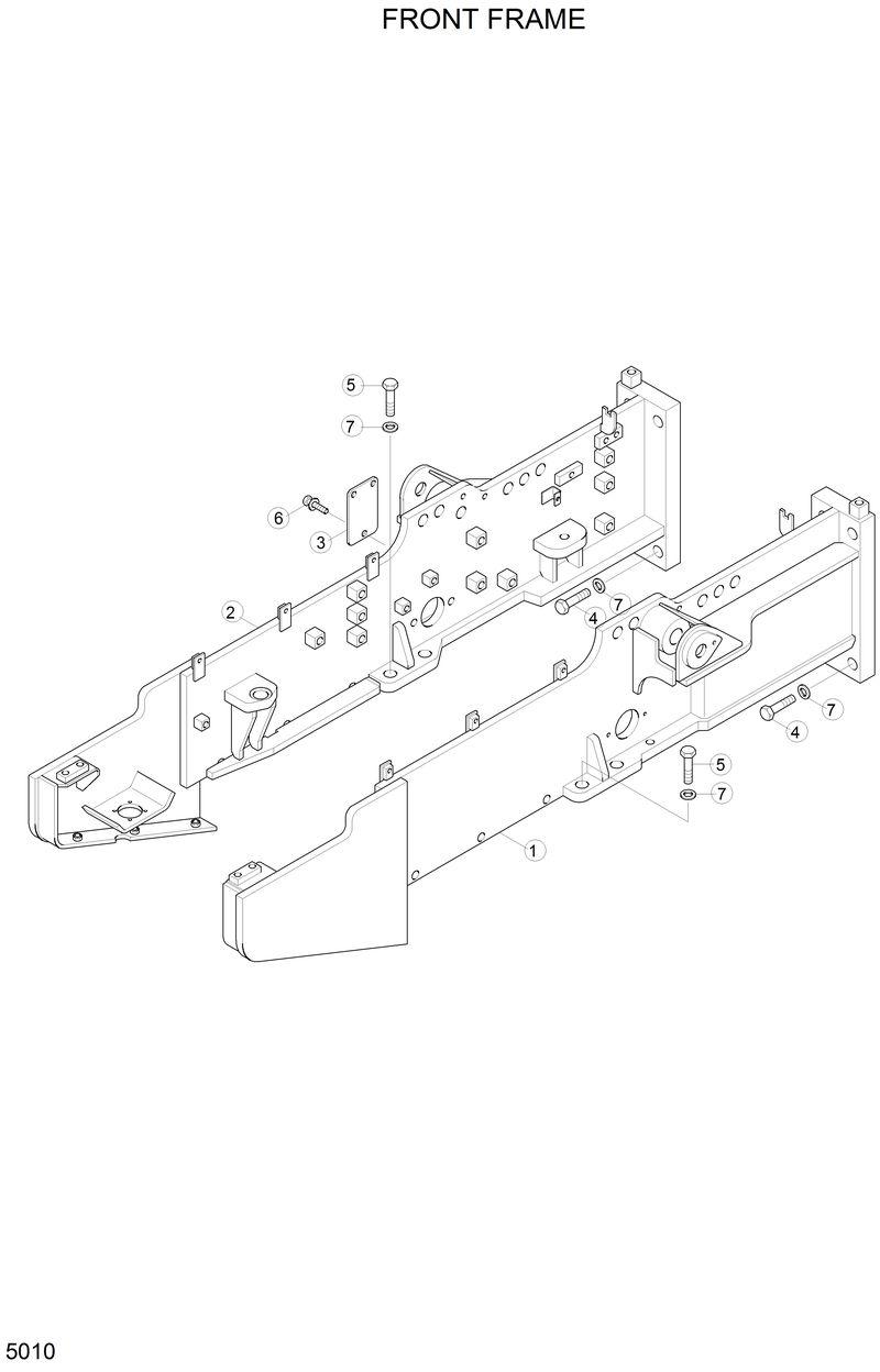 Схема запчастей Hyundai H80 - FRONT FRAME 